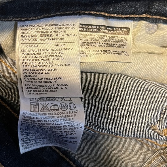 Levi's 524 Too Superlow Rise Y2K Blue Denim Skinny Jeans - Picture 11 of 12